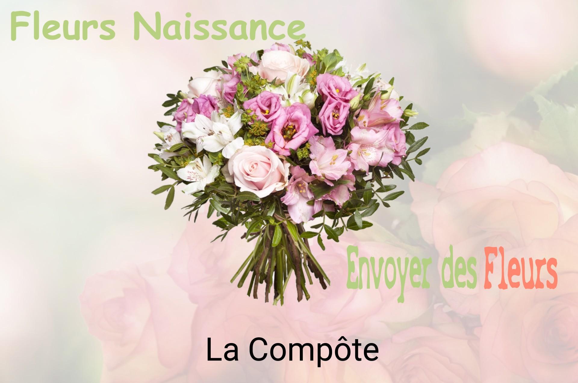 Bouquet de fleurs de naissance livré à La Compôte